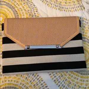 Stella & Dot clutch striped clutch purse